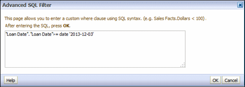 Advanced SQL Filter